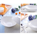 Haonai white & deep soup plate porcelain serving plate for soup plate salad plate hotel dinner plate,2 pieces dinner plate set